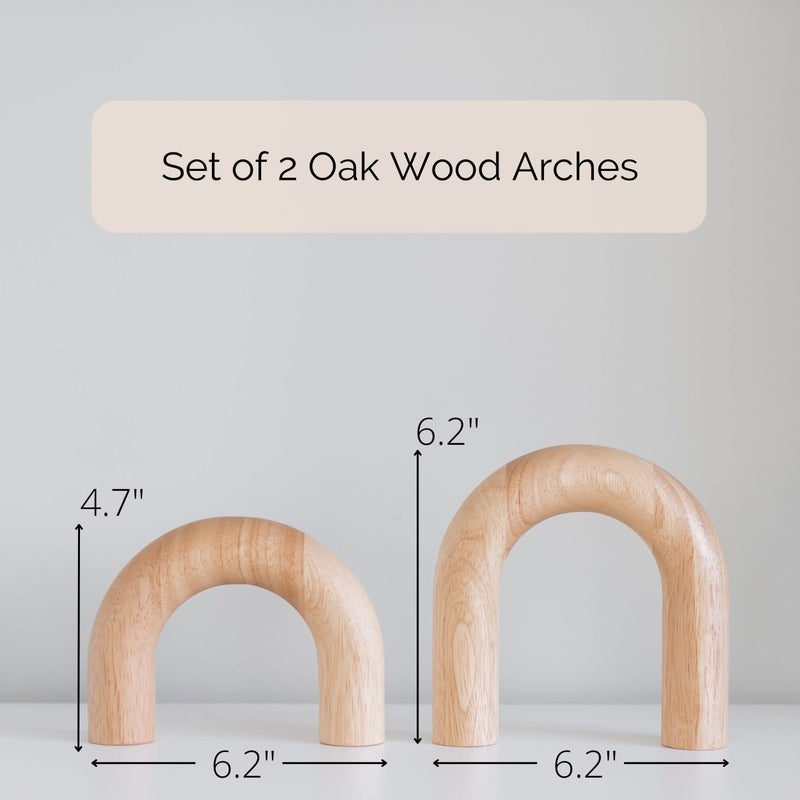 PEAKOLY Wood Arch Decorative Objects - Suitable for Coffee Table Decor  Neutral Home Decor for Shelves  Shelf Decor Aesthetic  Modern Bookshelf Decor  Entryway Decor  Home Decorations for Living Room - Image 5